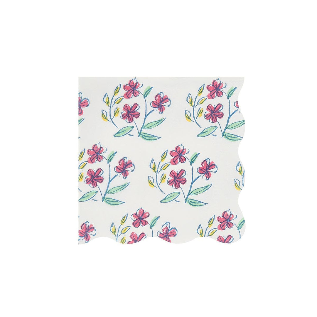 Flora Small Party Napkins x 16 | Meri Meri party napkins Flora Small Party Napkins x 16