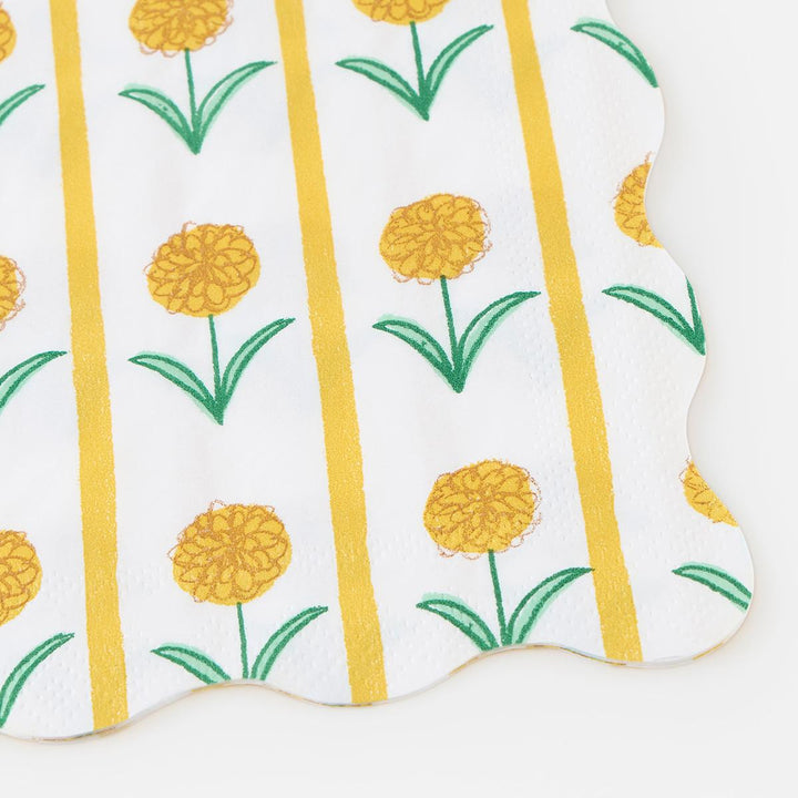 Flora Small Party Napkins x 16 | Meri Meri party napkins Flora Small Party Napkins x 16