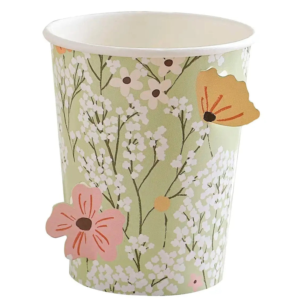 Floral Baby Shower Cups (pack of 8) Baby Shower decorations Disposable Cups Floral Baby Shower Cups (Pack of 8)