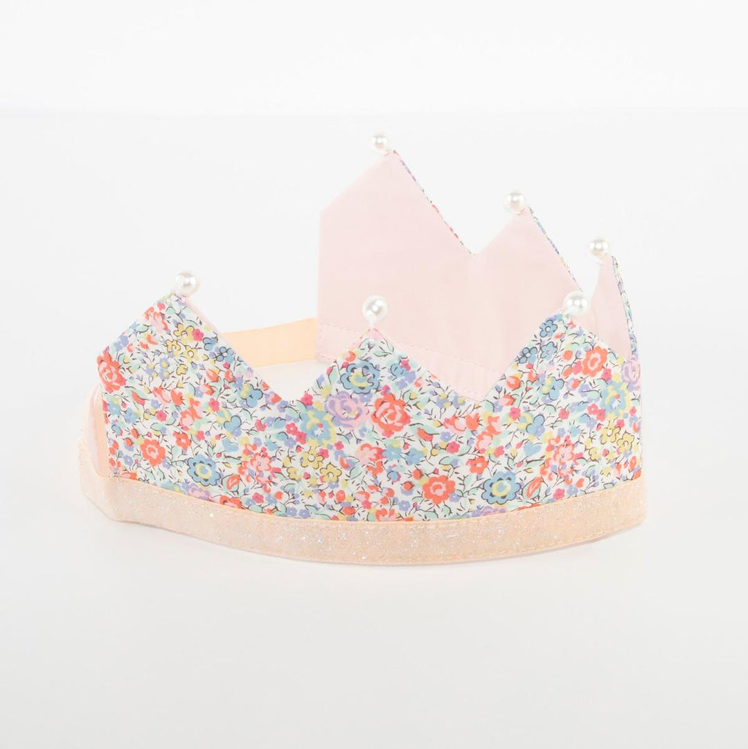 Floral &amp; Pearl Liberty Party Crown | Meri Meri Birthday Party Party Hats Floral &amp; Pearl Liberty Party Crown