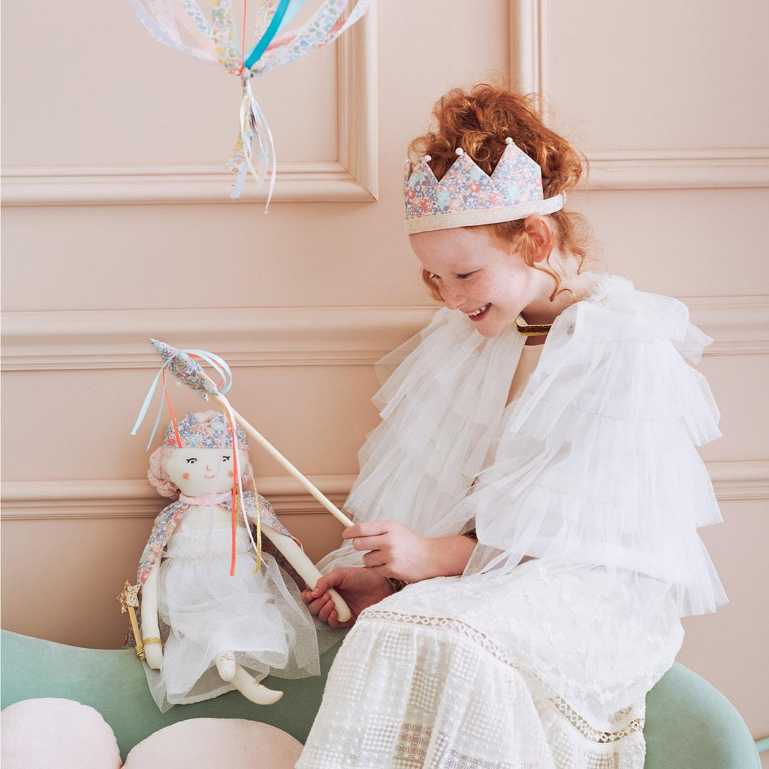 Floral &amp; Pearl Liberty Party Crown | Meri Meri Birthday Party Party Hats Floral &amp; Pearl Liberty Party Crown