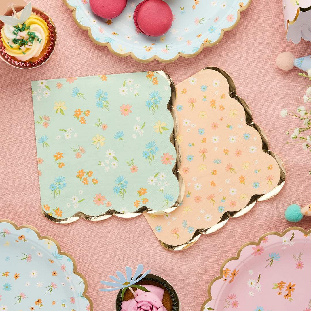 Floral Tea Party Paper Napkins x 16 Paper Napkins Floral Tea Party Paper Napkins x 16