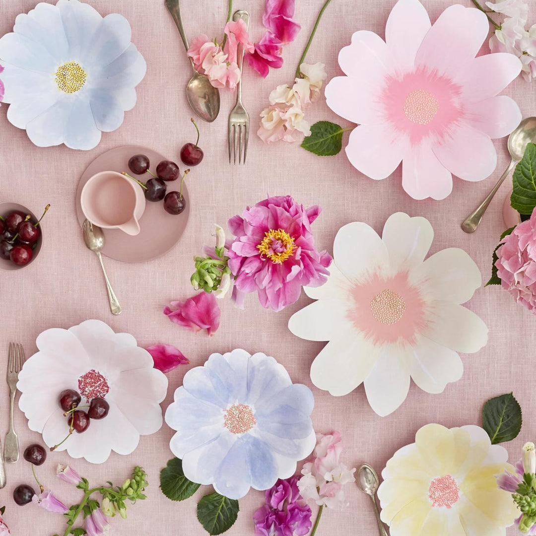 Flower Garden Large Party Plates x 8 | Meri Meri party plates Flower Garden Large Party Plates x 8
