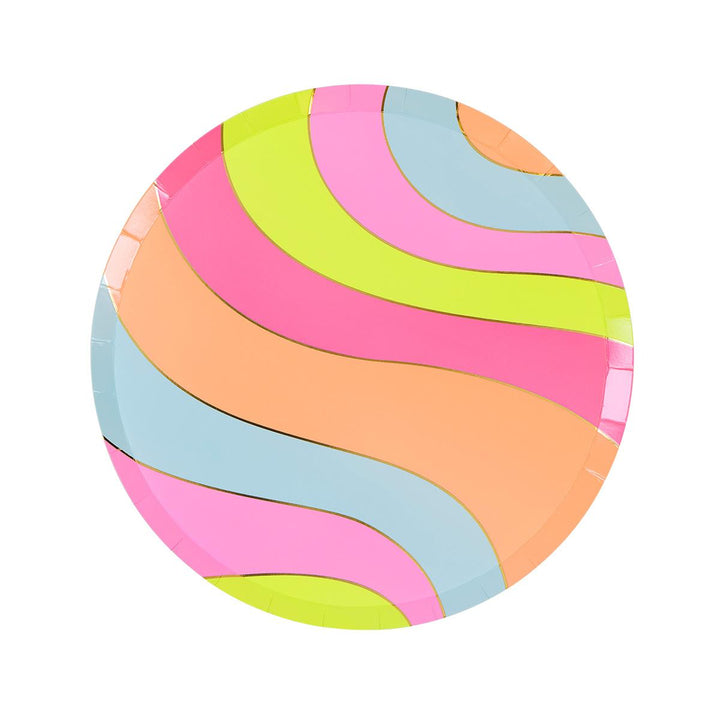 Flower Power Side Party Plates x 8 | Meri Meri party plates Flower Power Side Party Plates x 8