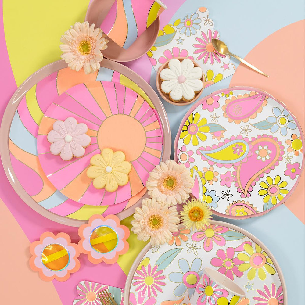 Flower Power Small Party Napkins x 16 | Meri Meri party napkins Flower Power Small Party Napkins x 16