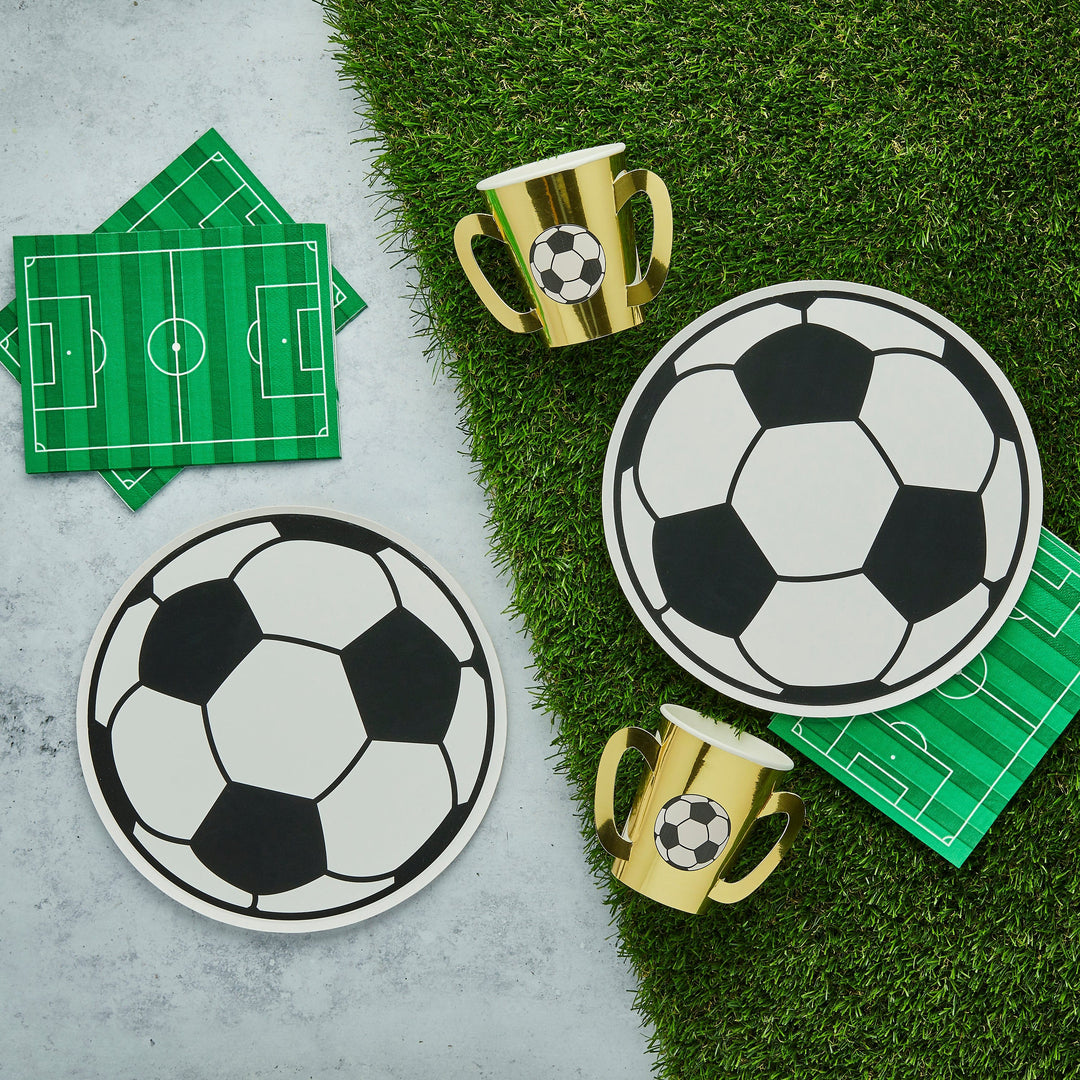 Football Party Supplies - Football Pitch Party Napkins x 16 Paper Napkins Football Pitch Party Napkins x 16