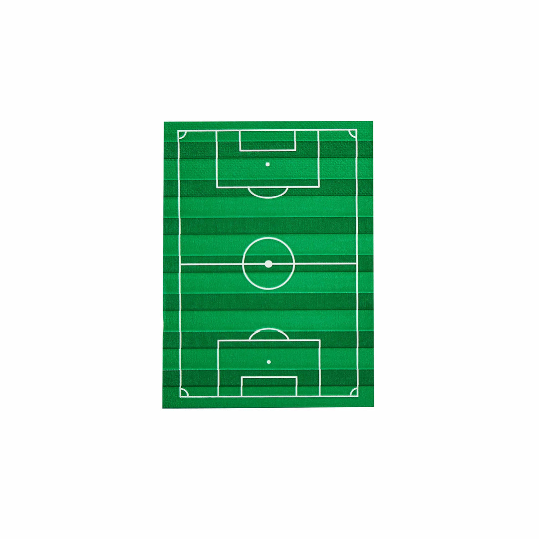 Football Party Supplies - Football Pitch Party Napkins x 16 Paper Napkins Football Pitch Party Napkins x 16