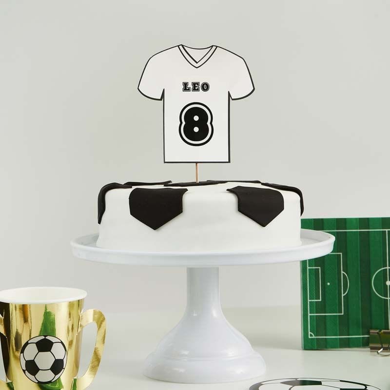 Football Party Supplies - Football Shirt Cake Topper - Personalised Cake Topper Football Shirt Cake Topper - Personalised