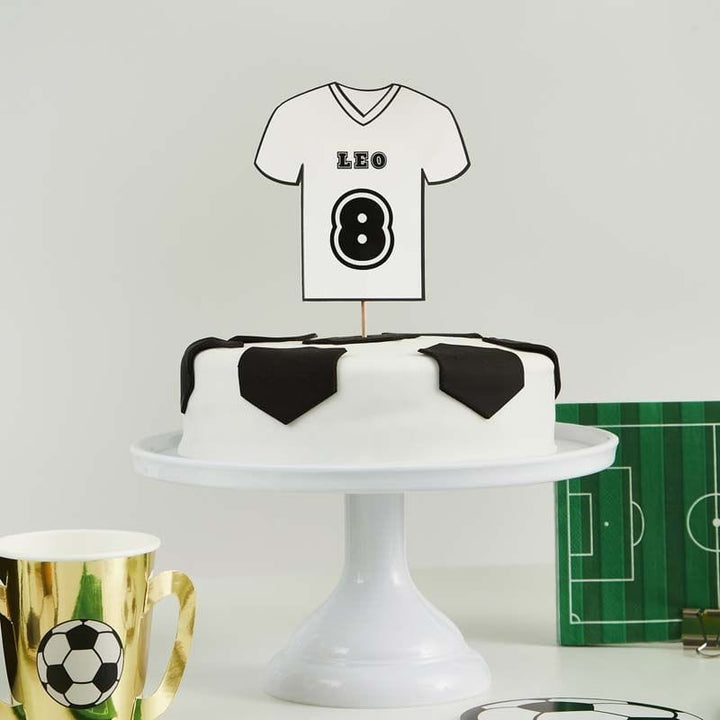 Football Party Supplies - Football Shirt Cake Topper - Personalised Cake Topper Football Shirt Cake Topper - Personalised