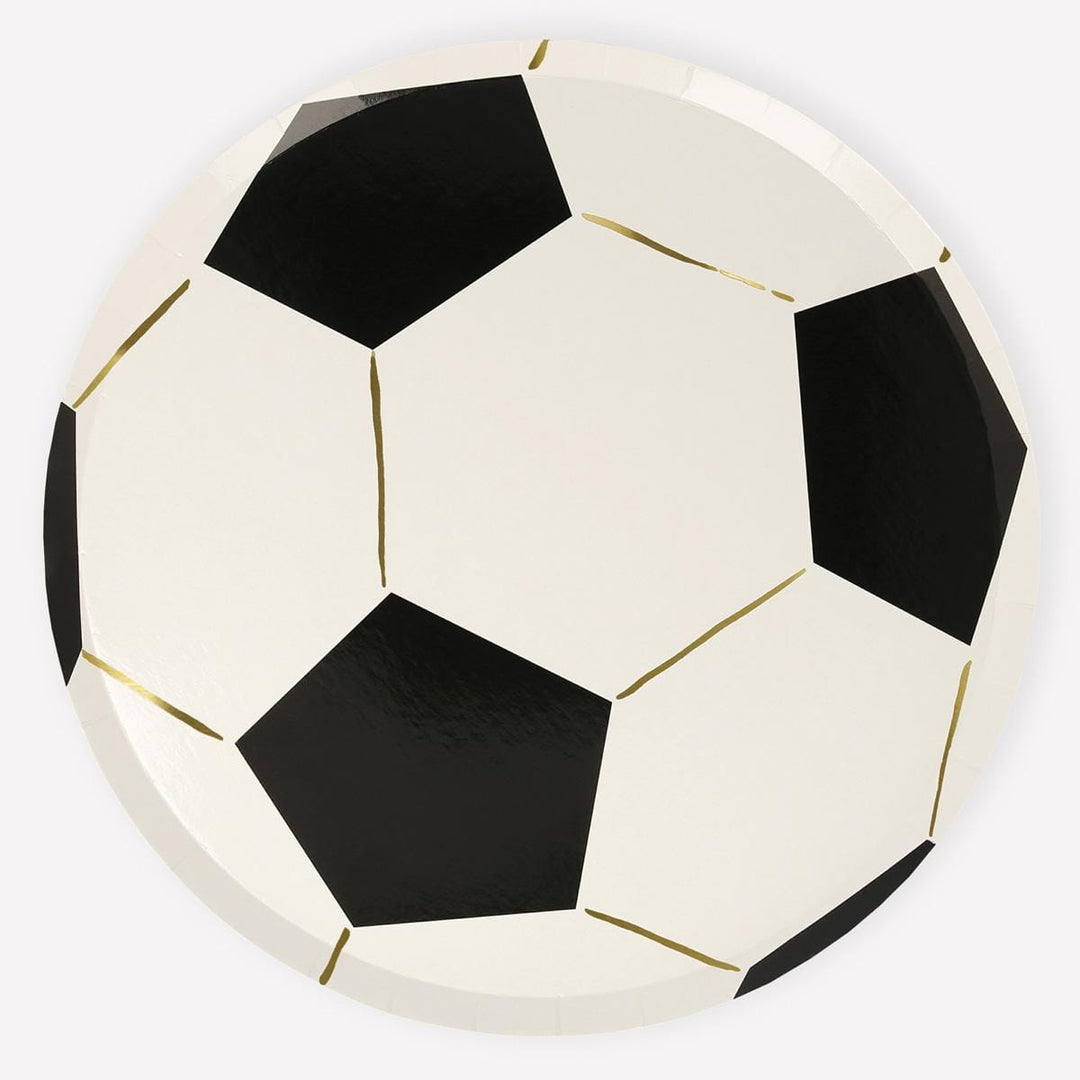 Football Shaped Party Plates x 8 | Meri Meri party plates Football Shaped Party Plates x 8