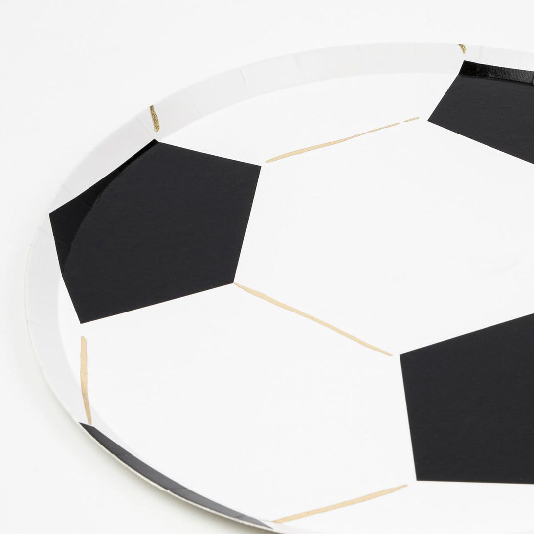 Football Shaped Party Plates x 8 | Meri Meri party plates Football Shaped Party Plates x 8
