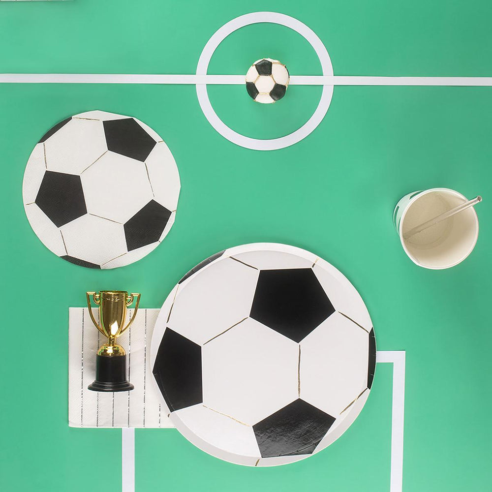 Football Shaped Party Plates x 8 | Meri Meri party plates Football Shaped Party Plates x 8
