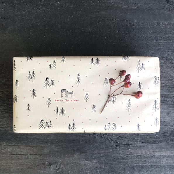 Forest Christmas Kraft Wrapping Paper 5m Roll | East of India Gift Wrap East of India Kraft Christmas Wrapping Paper Roll - Forest Christmas