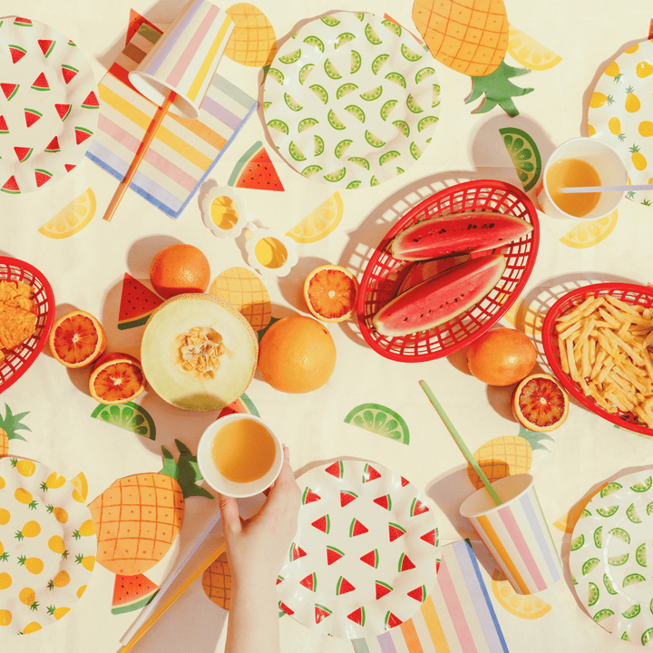 Fruit Party Tablecover | Tropical Summer Paper Table Cover Tablecloths Fruit Party Tablecover - 180 x 120cm