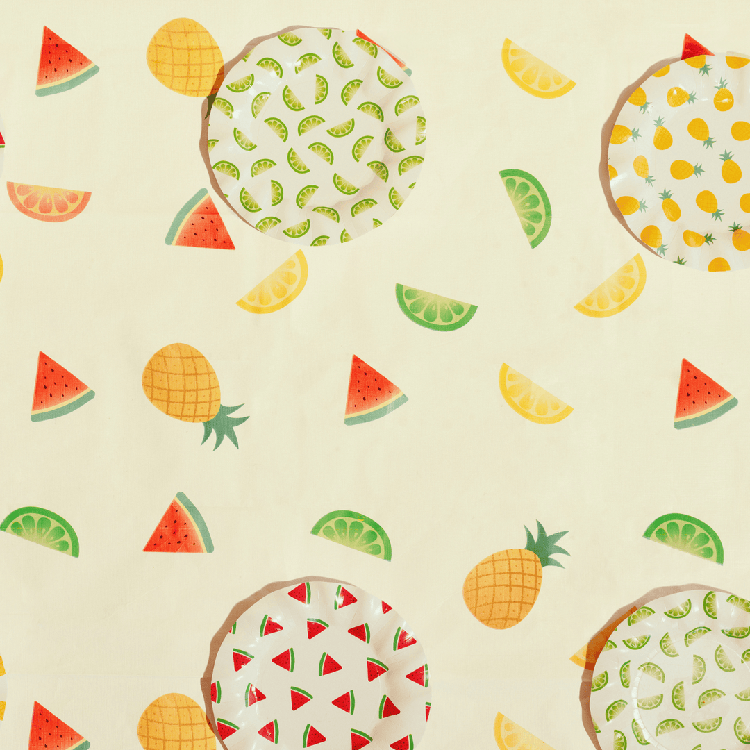 Fruit Party Tablecover | Tropical Summer Paper Table Cover Tablecloths Fruit Party Tablecover - 180 x 120cm