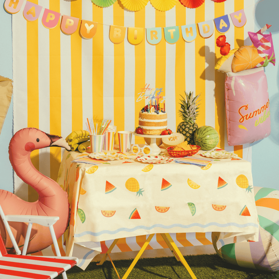 Fruit Party Tablecover | Tropical Summer Paper Table Cover Tablecloths Fruit Party Tablecover - 180 x 120cm