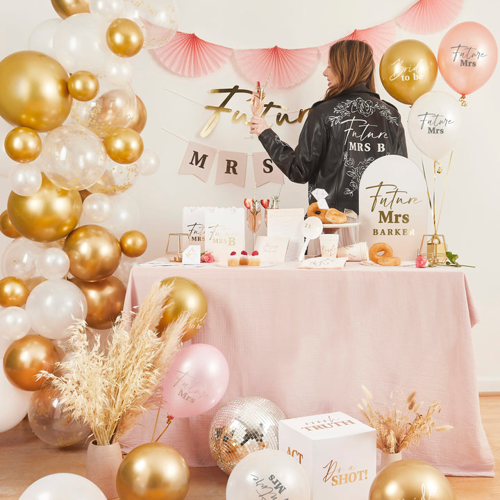 Future Mrs Jumbo Hen Party Balloon with Tassels Balloons Future Mrs Jumbo Hen Party Balloon with Tassels