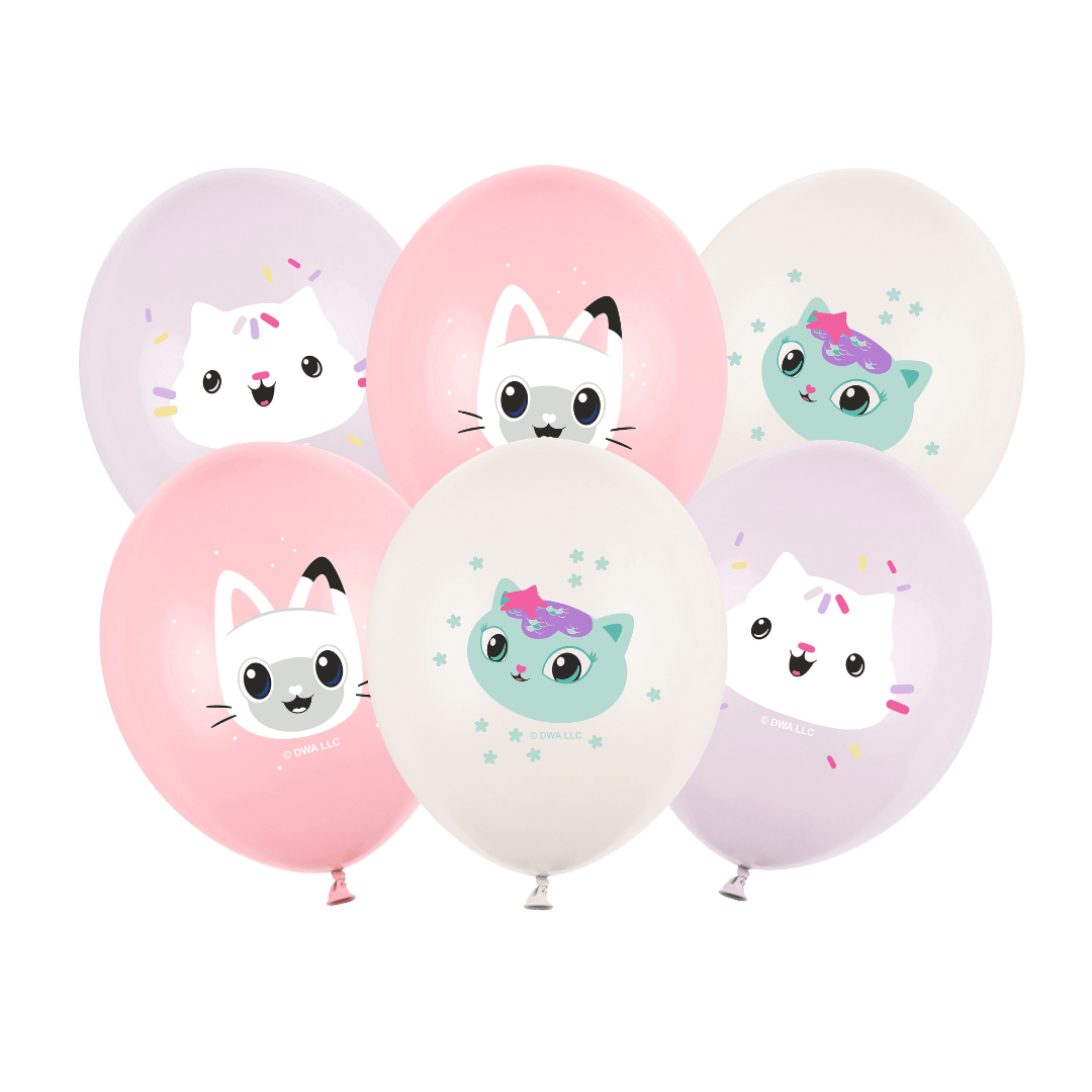 Gabby's Dollhouse Assorted Balloons x 6 - Gabby's Dollhouse Party Supplies Balloons Gabby's Dollhouse Assorted Balloons x 6