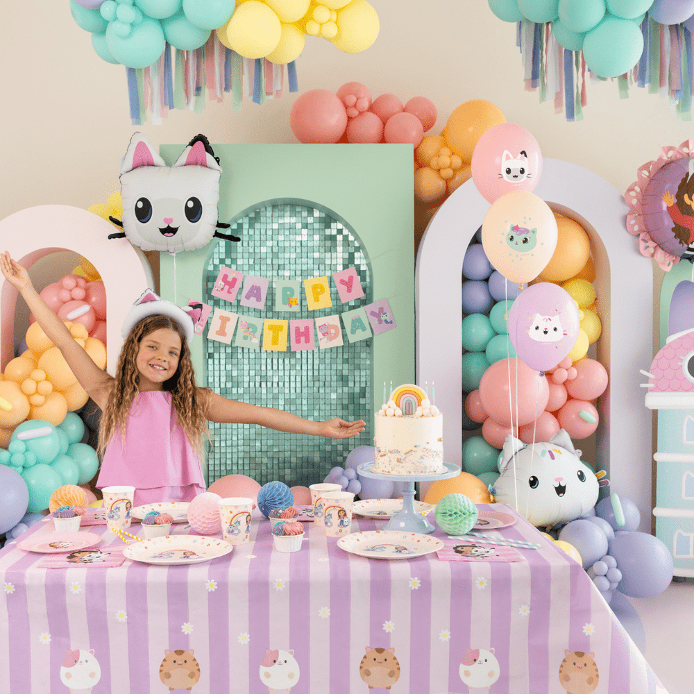 Gabby's Dollhouse Happy Birthday Banner - 3m - Gabby's Dollhouse Party Supplies Bunting Gabby's Dollhouse Happy Birthday Banner - 3m
