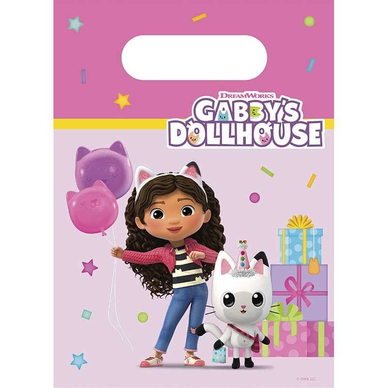 Gabby's Dollhouse Paper Party Bags x 4 party bag Gabby's Dollhouse Paper Party Bags x 4