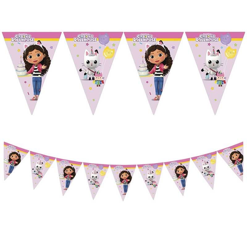 Gabby's Dollhouse Party Banner - Gabby's Dollhouse Party Supplies Bunting Gabby's Dollhouse Party Banner