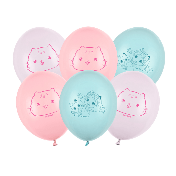 Gabby's Dollhouse Pastel Latex Balloons x 6 - Gabby's Dollhouse Party Supplies Balloons Gabby's Dollhouse Pastel Latex Balloons x 6