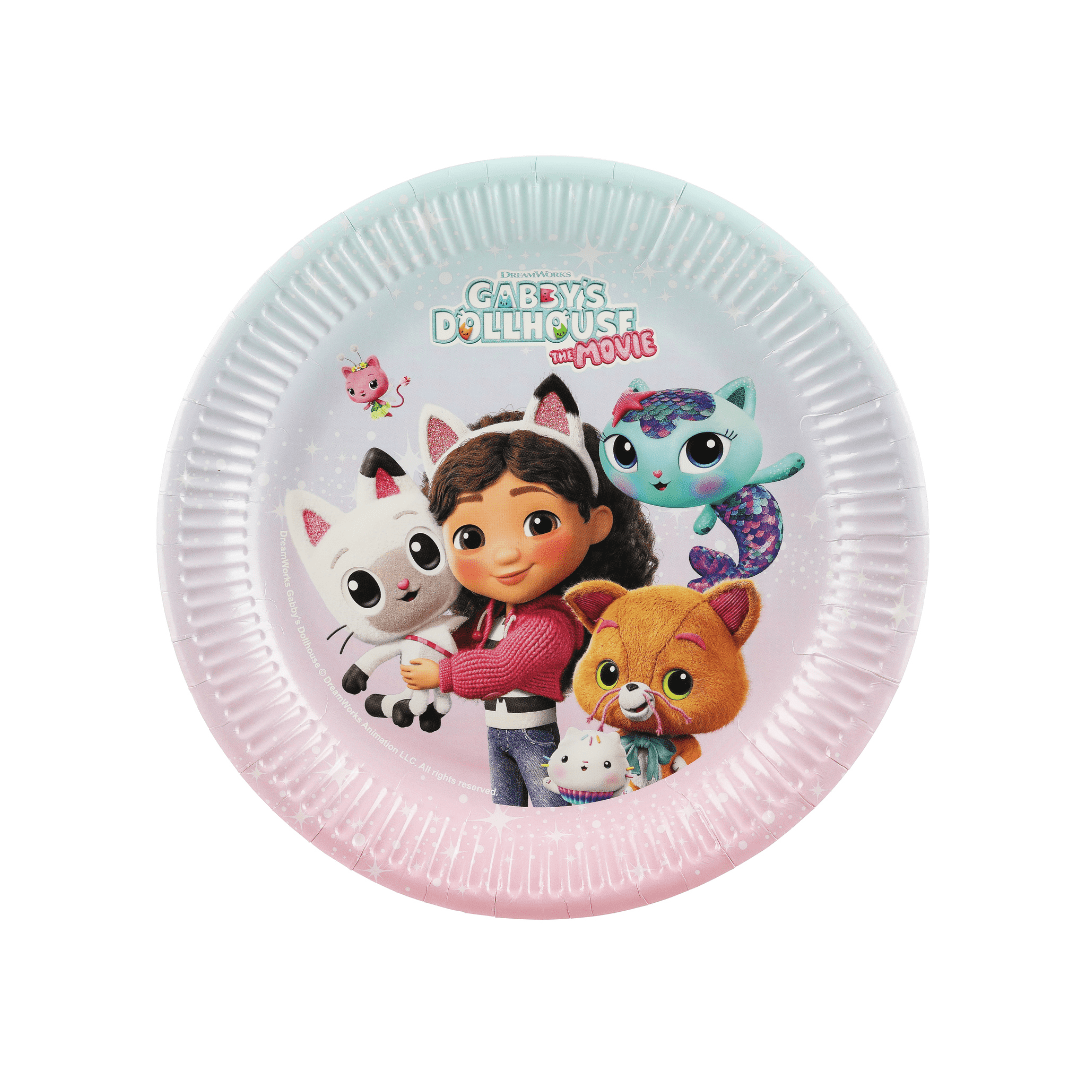 Gabby's Dollhouse Pastel Paper Plates x 6 - Gabby's Dollhouse Party Supplies party plates Gabby's Dollhouse Pastel Paper Plates x 6