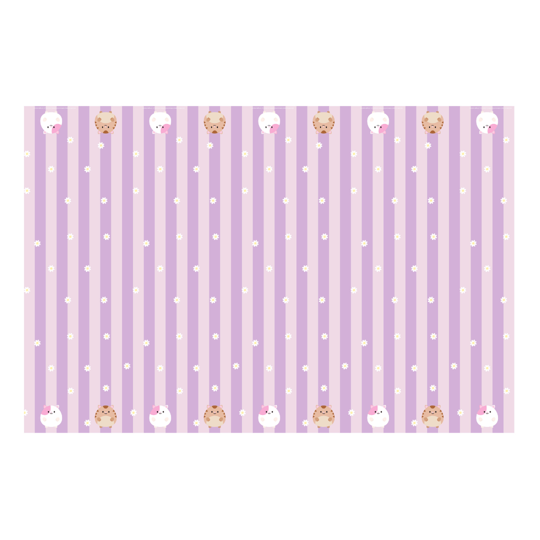 Gabby's Dollhouse Purple Paper Tablecover - Gabby's Dollhouse Party Supplies table cover Gabby's Dollhouse Purple Paper Tablecover