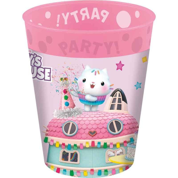 Gabby's Dollhouse Reusable Party Cups x 4 - Gabby's Dollhouse Party Supplies party cups Gabby's Dollhouse Reusable Party Cups x 4