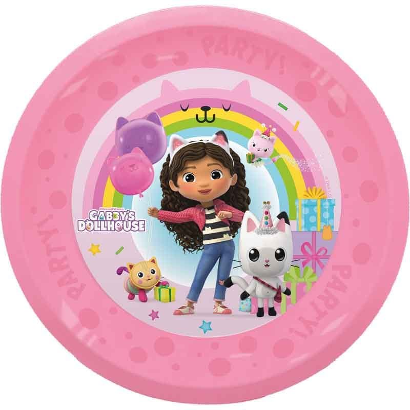Gabby’s Dollhouse Reusable Party Plates x 4 party plates Gabby’s Dollhouse Reusable Party Plates x 4