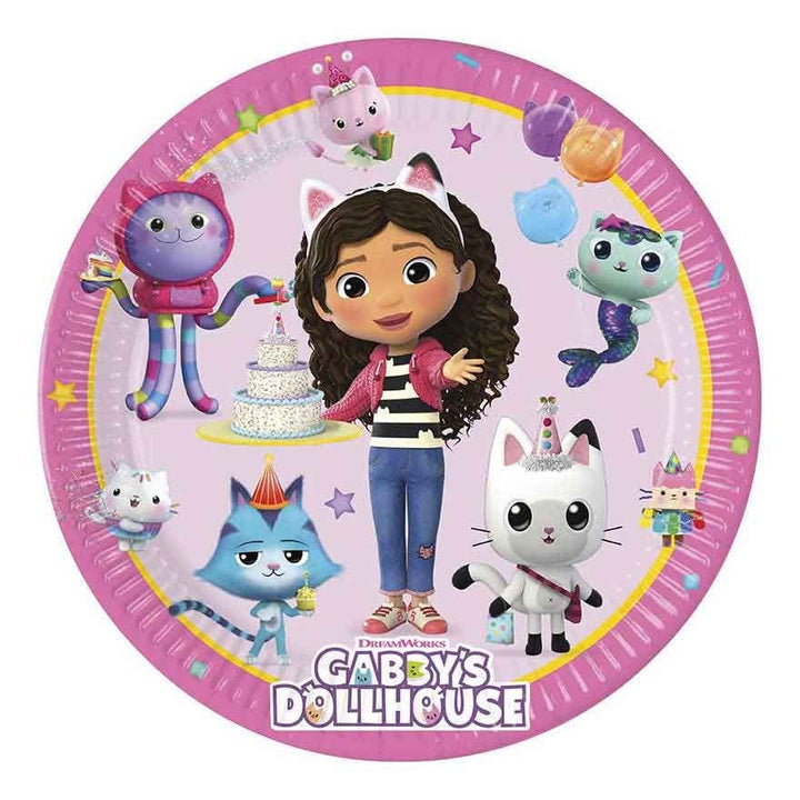 Gabby’s Dollhouse Small Party Plates x 8 - Gabby's Dollhouse Party Supplies Disposable Plates Gabby’s Dollhouse Small Party Plates x 8