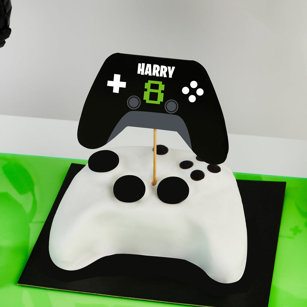 Gaming Party Supplies - Game Controller Cake Topper - Personalised Cake Topper Game Controller Cake Topper - Personalised