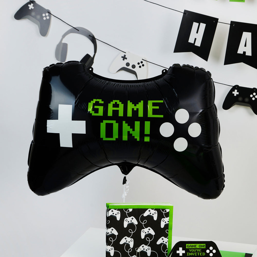 Gaming Party Supplies - Game Controller Foil Balloon - 28 Inch Foil Balloon Game Controller Foil Balloon - 28 Inch
