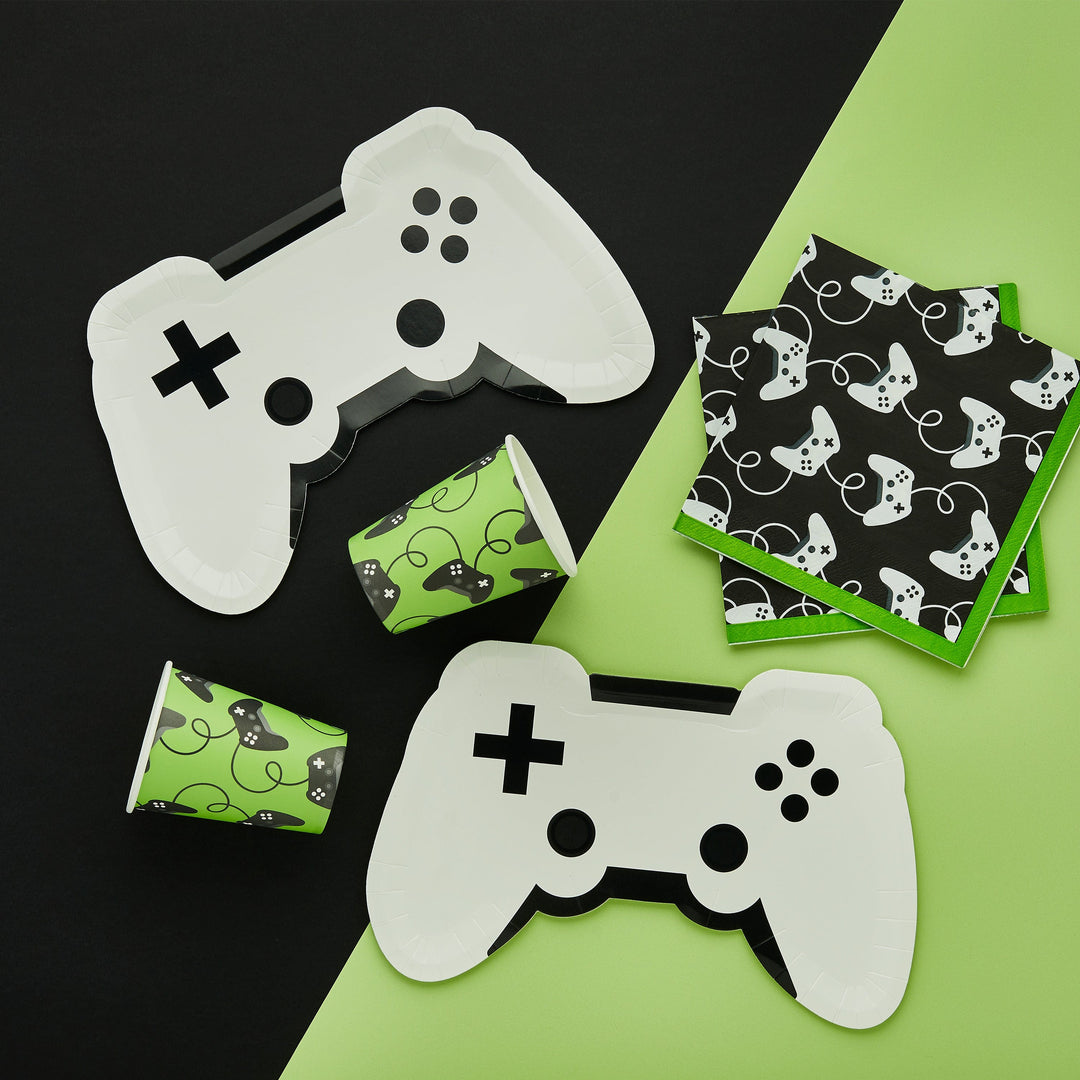 Gaming Party Supplies - Game Controller Paper Cups - Pack of 8 Disposable Cups Game Controller Paper Cups - Pack of 8