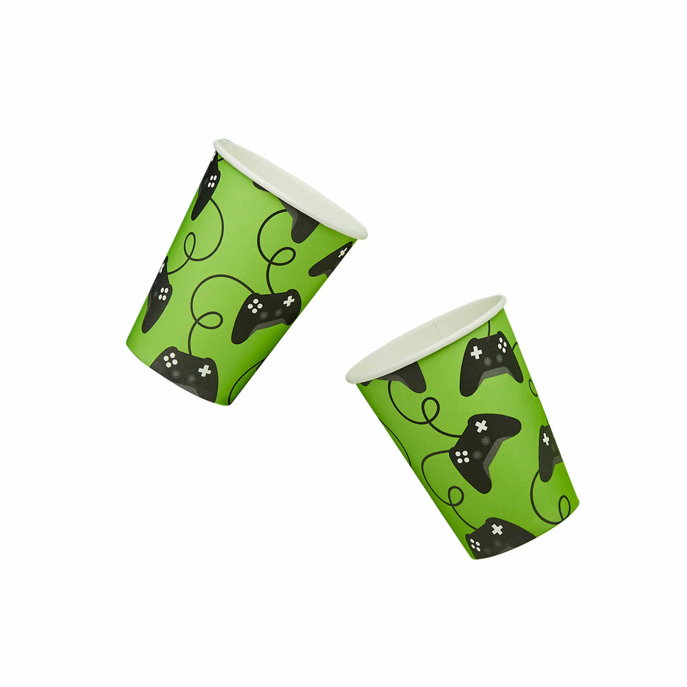 Gaming Party Supplies - Game Controller Paper Cups - Pack of 8 Disposable Cups Game Controller Paper Cups - Pack of 8