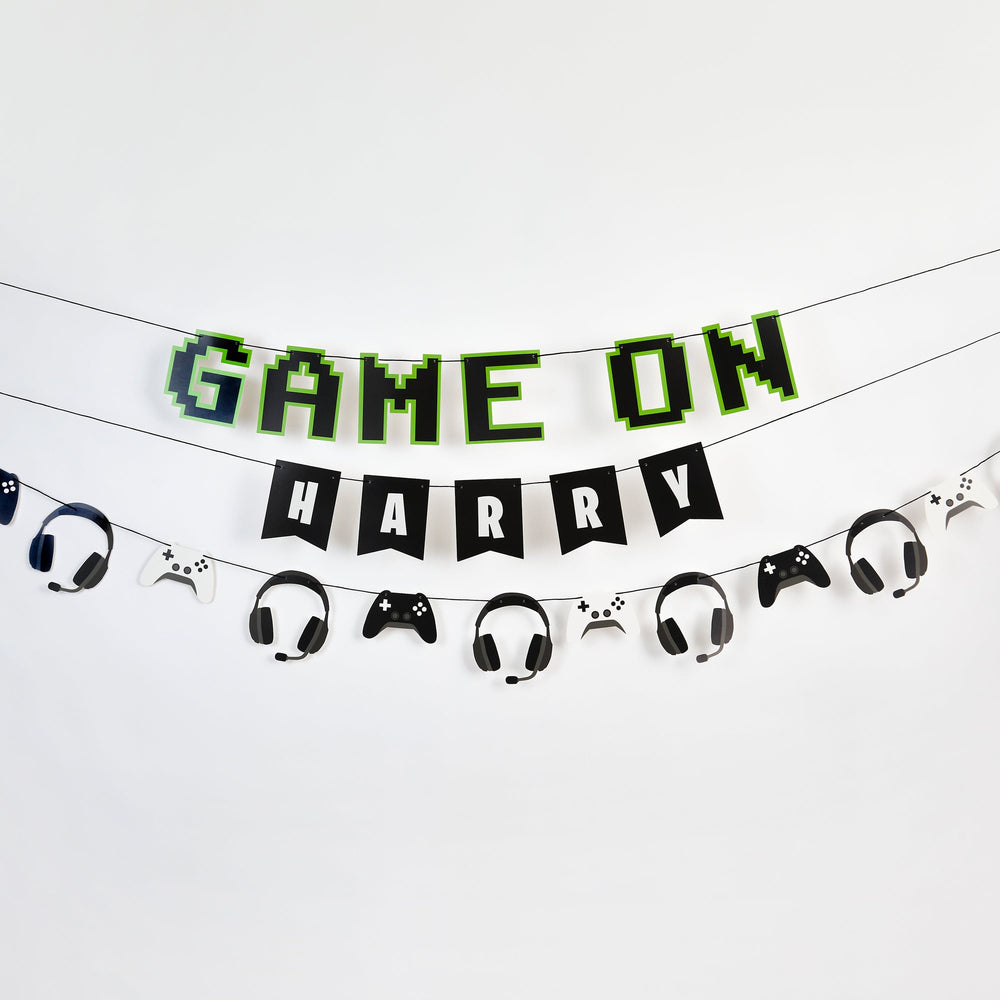 Gaming Party Supplies - Game Controller Party Garland - 2.5 Metres Bunting Game Controller Party Garland - 2.5 Metres