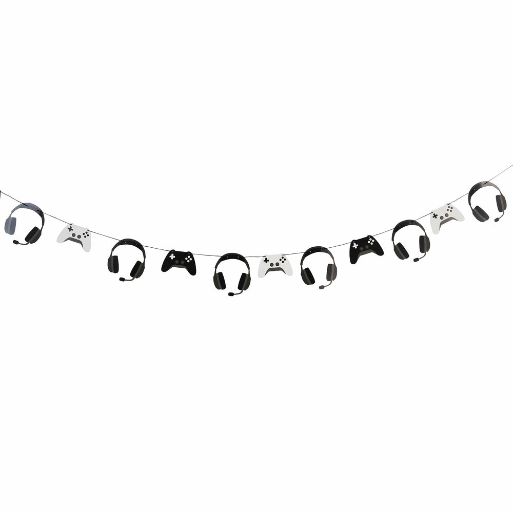 Gaming Party Supplies - Game Controller Party Garland - 2.5 Metres Bunting Game Controller Party Garland - 2.5 Metres