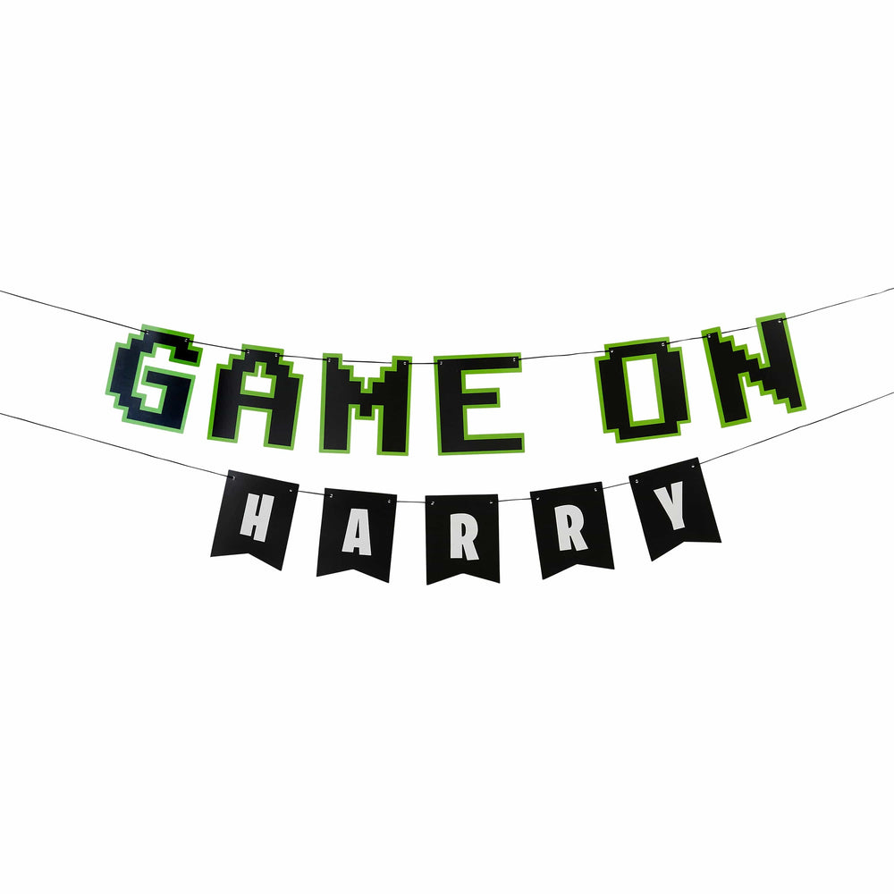 Gaming Party Supplies - Game On Create Your Own Party Banner - 2 Metres Bunting Game On Create Your Own Party Banner - 2 Metres