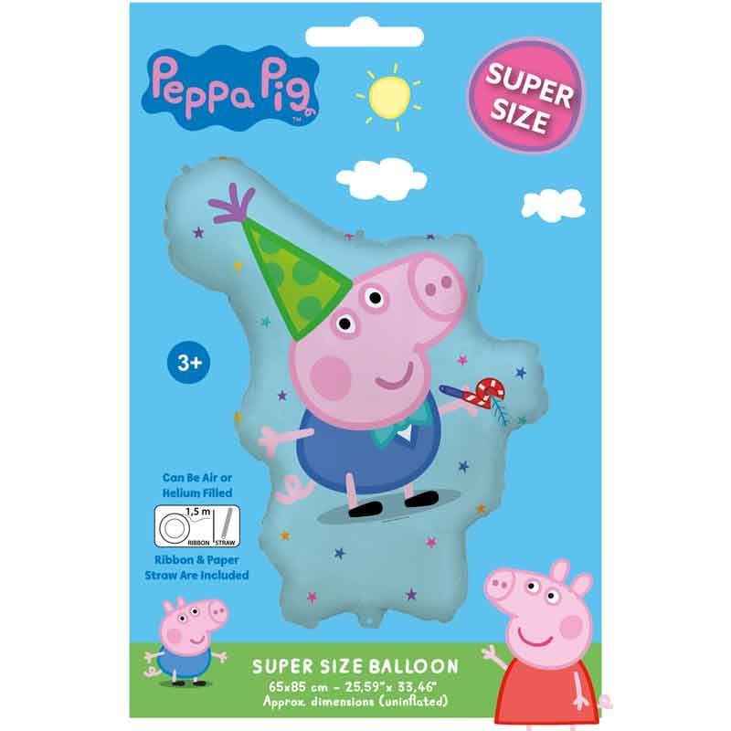 George Pig Shaped Foil Balloon - Peppa Pig Supershape Foil Balloon Peppa Pig George Shaped Foil Balloon