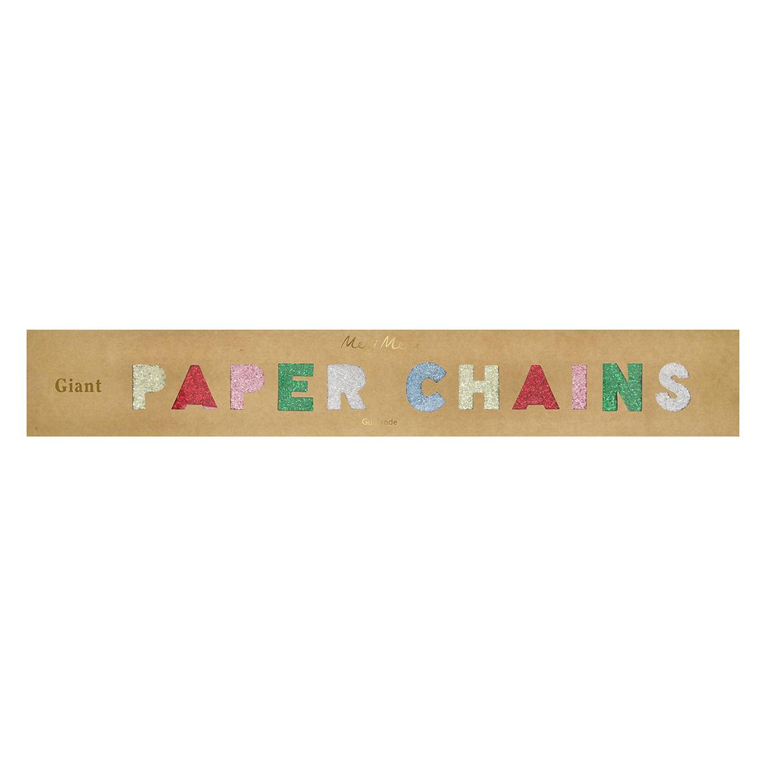 Giant Glitter Paper Chains Set Bunting Giant Glitter Paper Chains Set