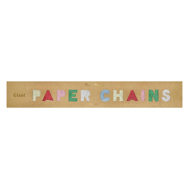 Giant Glitter Paper Chains Set Bunting Giant Glitter Paper Chains Set