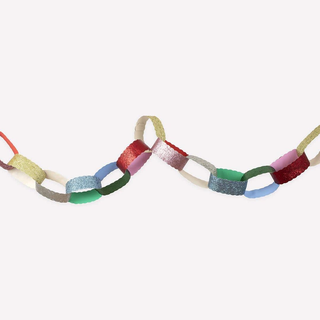 Giant Glitter Paper Chains Set Bunting Giant Glitter Paper Chains Set
