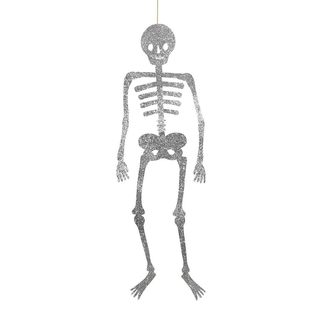 Giant Glitter Skeleton Decorations x 3 | Meri Meri | Little Big Party Party Decorations Giant Glitter Jointed Skeleton Decorations x 3