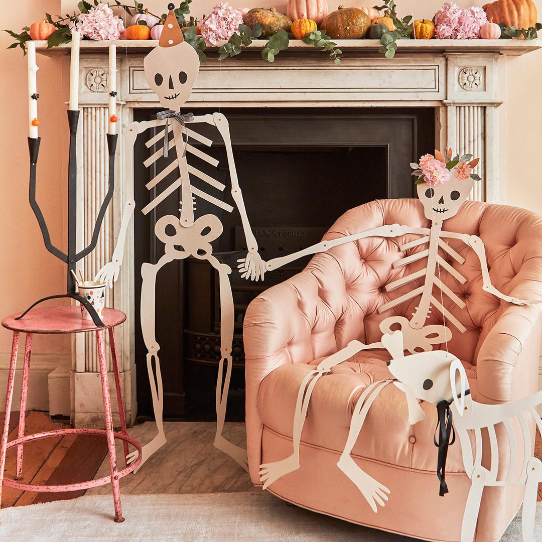 Giant Jointed Skeleton Decorations x 3 | Meri Meri | Little Big Party Party Decorations Giant Jointed Skeleton Decorations x 3