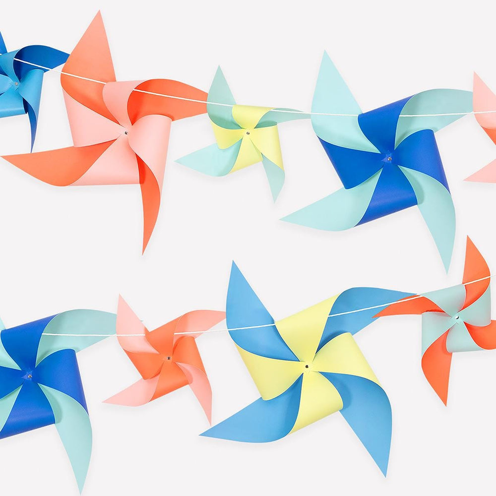 Giant Pinwheel Garland Kit | Summer Party Decor UK Party Decorations Giant Pinwheel Garland Kit