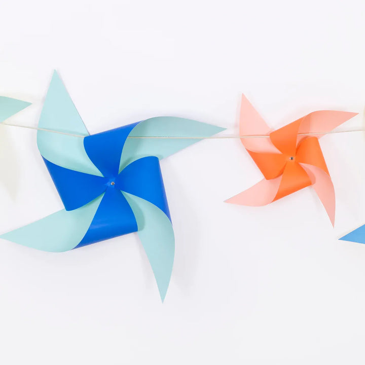 Giant Pinwheel Garland Kit | Summer Pool Party Decor UK Party Decorations Giant Pinwheel Garland Kit