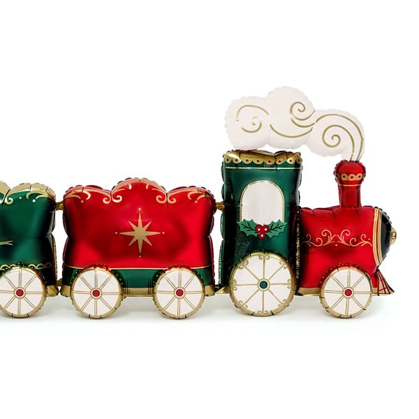 Giant Standing Train Foil Balloon (87 inch) Christmas Decorations Foil Balloon Giant Standing Train Foil Balloon