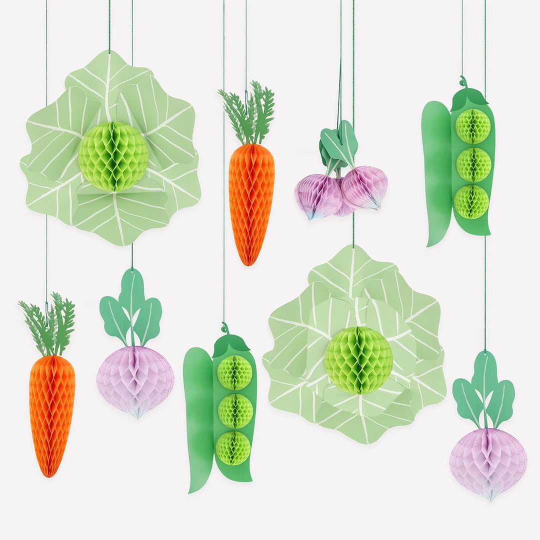 Giant Vegetable Party Decorations x 10 | Meri Meri | Little Big Party Party Decorations Giant Vegetable Party Decorations x 10