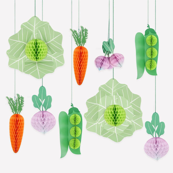Giant Vegetable Party Decorations x 10 | Meri Meri | Little Big Party Party Decorations Giant Vegetable Party Decorations x 10