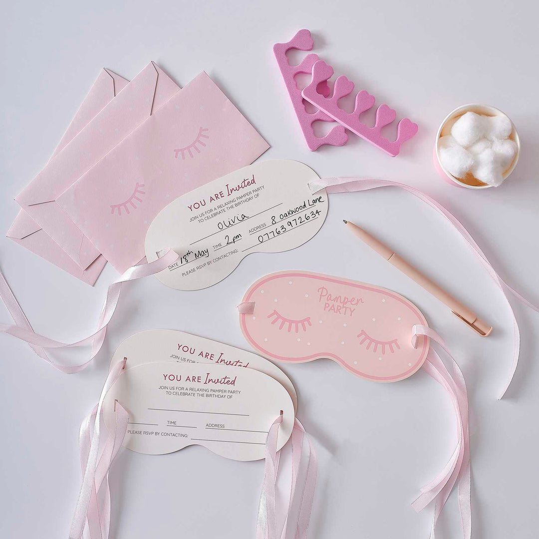 Ginger Ray - Pamper Party Invitations (pack of 5) Invitations Pamper Party Invitations (pack of 5)
